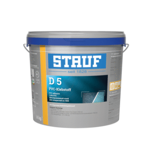Adhesivo profesional para piso vinílico STAUF D5 para instalación de revestimientos PVC