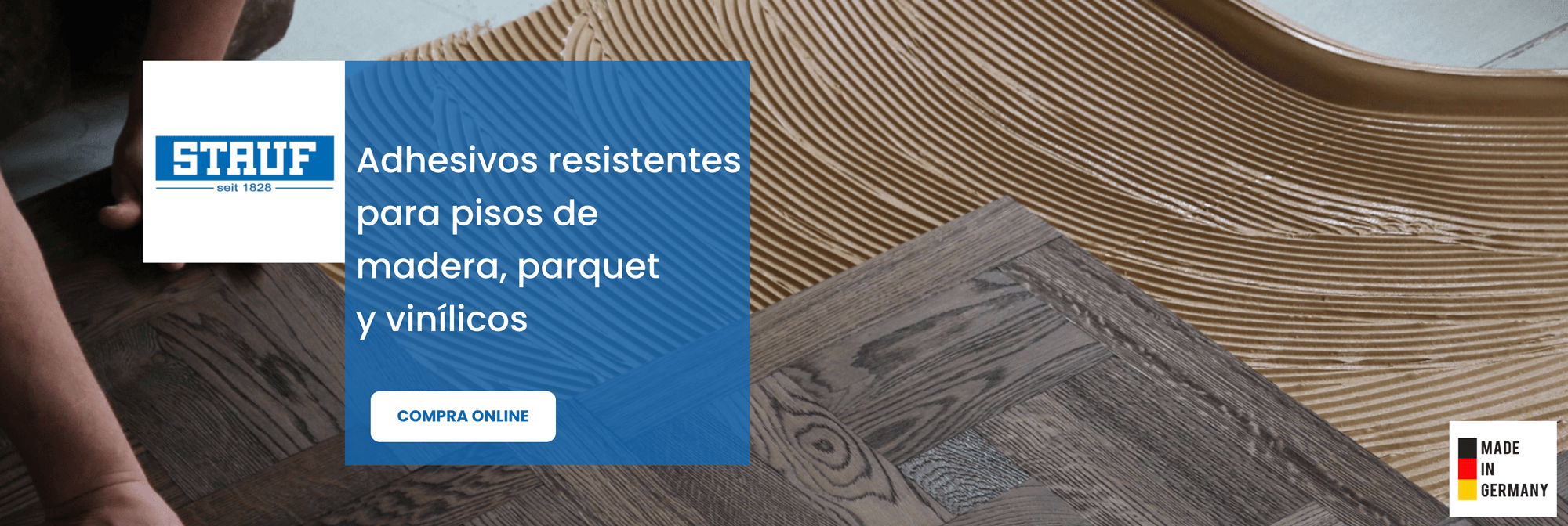 Adhesivos resistentes para pisos de madera, parquet y vinílicos